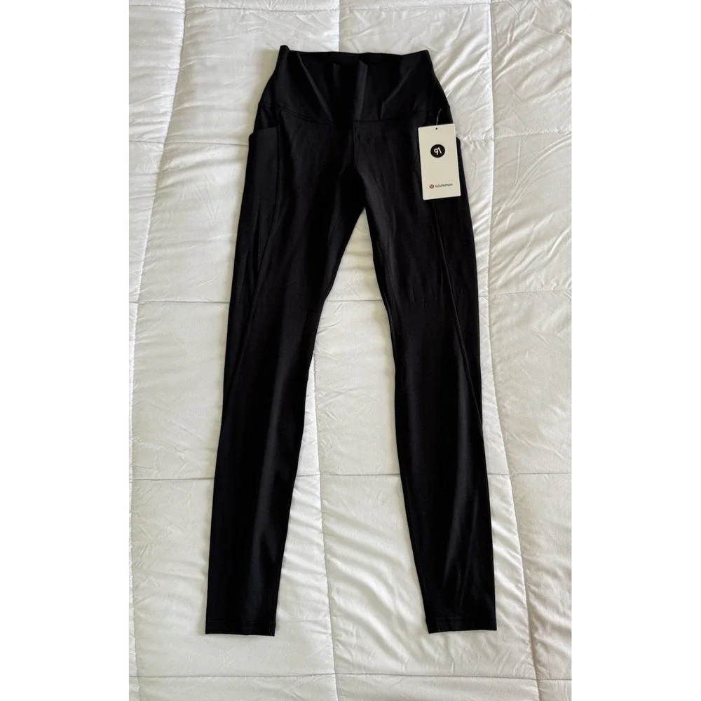 New Lululemon Align High Rise Size 6 Black Pant 25